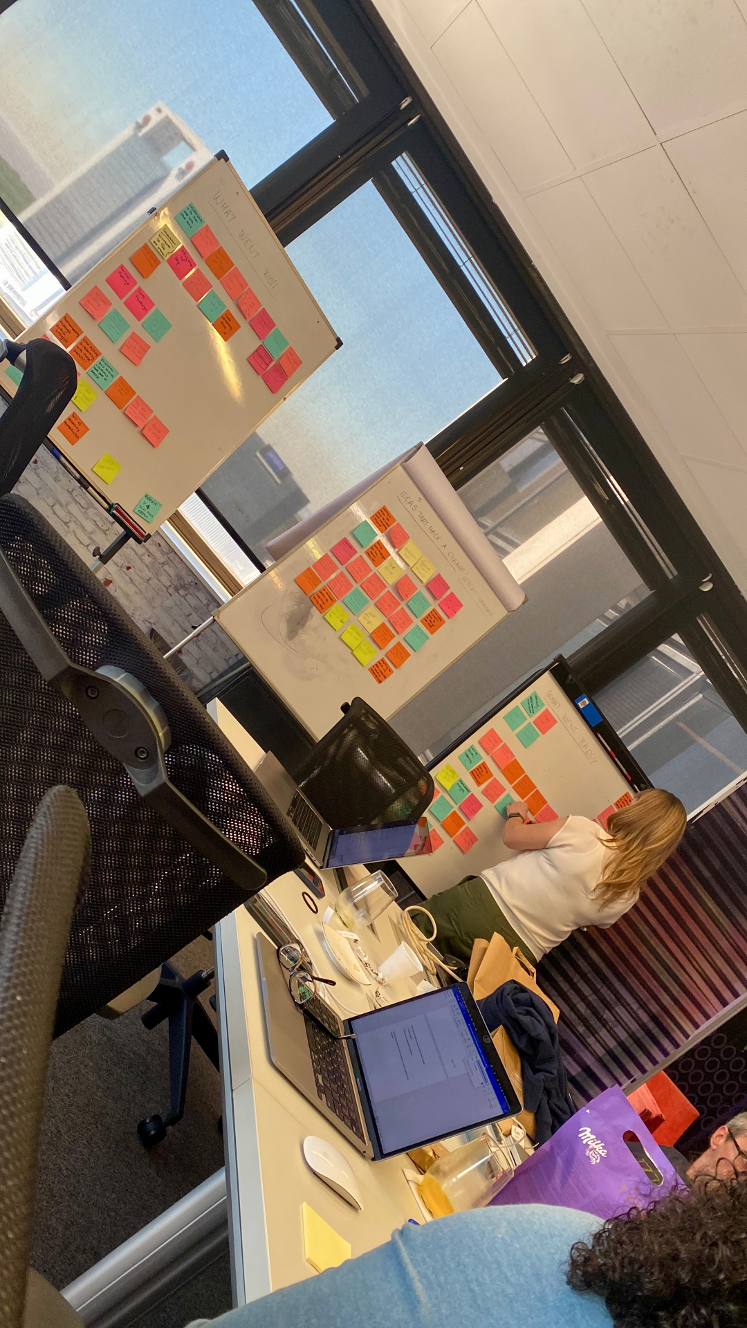 Retrospectiva con post-its